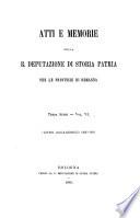 Atti e memorie della Regia deputazione di storia patria per le provincie di Romagna
