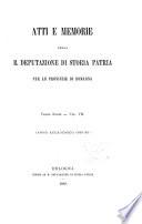 Atti e memorie della Regia deputazione di storia patria per le provincie di Romagna