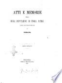 Atti e memorie della Regia Deputazione di storia patria per le provincie di Romagna
