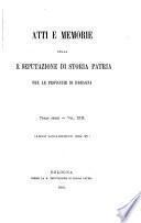 Atti e memorie della Regia deputazione di storia patria per le provincie di Romagna