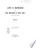 Atti e memorie della Regia Deputazione di storia patria per le provincie di Romagna
