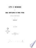 Atti e memorie della Regia Deputazione di storia patria per le provincie di Romagna