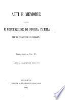 Atti e memorie della Regia Deputazione di storia patria per le provincie di Romagna