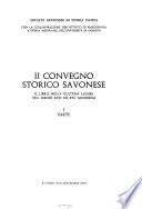 Atti e memorie della Società savonese di storia patria