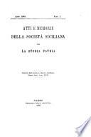 Atti e memorie della societa siciliana per la storia patria
