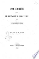 Atti e memorie delle RR. Deputazioni di storia patria delle provincie dell'Emilia