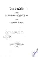Atti e memorie delle RR. Deputazioni di storia patria delle provincie dell'Emilia
