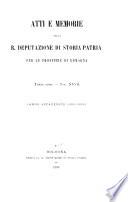 Atti e memorie - Deputazione di storia patria per le provincie di Romagna