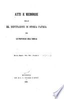 Atti e memorie - Deputazione di storia patria per le provincie di Romagna