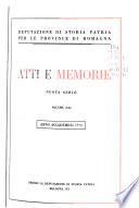 Atti e memorie - Deputazione di storia patria per le provincie di Romagna