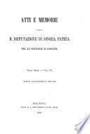 Atti e memorie - Deputazione di storia patria per le provincie di Romagna