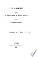 Atti e memorie - Deputazione di storia patria per le provincie di Romagna