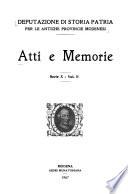 Atti e memorie