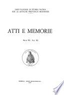 Atti e memorie
