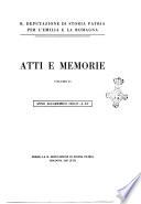 Atti e memorie