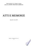 Atti e memorie