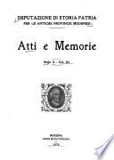 Atti e memorie