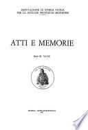 Atti e memorie