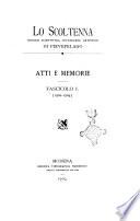 Atti e memorie