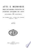 Atti e memorie