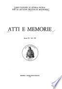 Atti e memorie