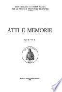 Atti e memorie