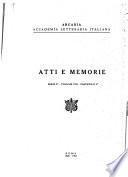 Atti e memorie