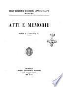 Atti e memorie
