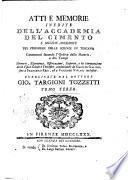 Atti e memorie inedite dell'accademia del Cimento e notizie aneddote dei progressi delle scienze in Toscana ecc