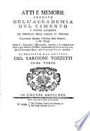 Atti e memorie inedite dell'Accademia del Cimento