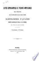 Atti episcopali e nuovi opuscoli