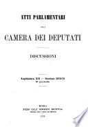 Atti parlamentari della Camera dei deputati discussioni