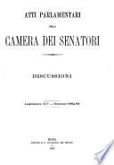 Atti parlamentari della Camera dei senatori discussioni