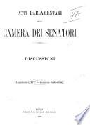 Atti parlamentari della Camera dei senatori discussioni