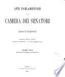 Atti parlamentari della Camera dei Senatori discussioni