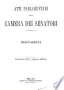 Atti parlamentari della Camera dei senatori discussioni