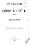 Atti parlamentari della Camera dei senatori discussioni