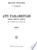 Atti parlamentari delle sedute comuni
