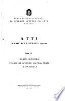 Atti. Parte seconda, classe di scienze matematiche e naturali