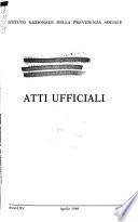Atti ufficiali - Istituto nazionale delle previdenza sociale