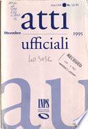 Atti ufficiali - Istituto nazionale delle previdenza sociale