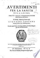 Auertimenti per la sanita' dell'anime, tratti dalla consideratione della Creatione del mondo