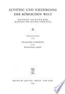 Aufstieg und Niedergang der römischen Welt: Principat. v