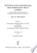Aufstieg und Niedergang der römischen Welt: Principat. v