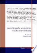 Autobiografie scolastiche e scelta universitaria