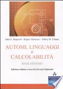 Automi, linguaggi e calcolabilità