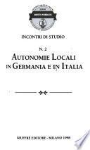 Autonomie locali in Germania e in Italia