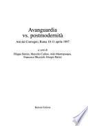 Avanguardia vs. postmodernità
