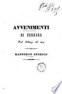 Avvenimenti di Ferrara nel febbrajo del 1849