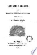 Avventure amorose del barone d. Pietro e d. Concetta scritte da Francesco Giglio